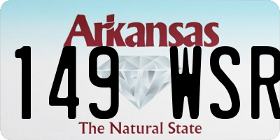 AR license plate 149WSR