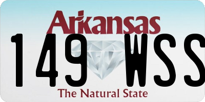 AR license plate 149WSS