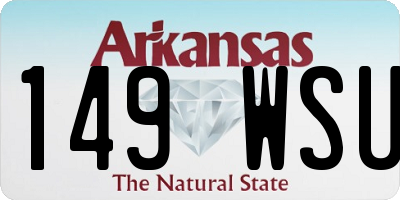 AR license plate 149WSU