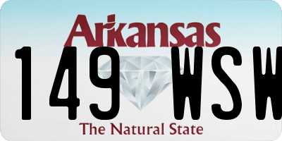 AR license plate 149WSW