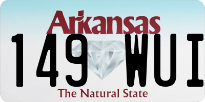 AR license plate 149WUI