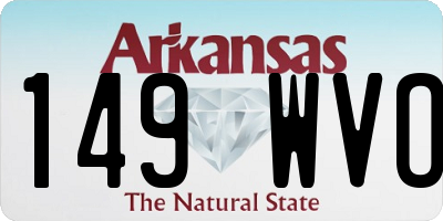 AR license plate 149WVO