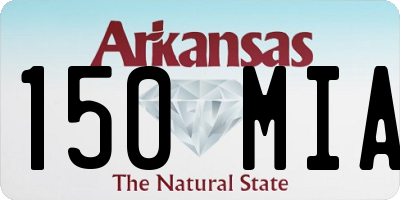 AR license plate 150MIA