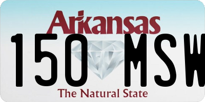 AR license plate 150MSW