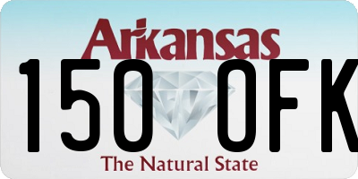 AR license plate 150OFK