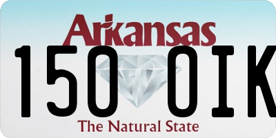 AR license plate 150OIK