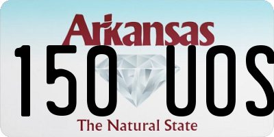 AR license plate 150UOS