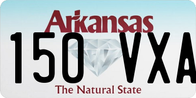 AR license plate 150VXA