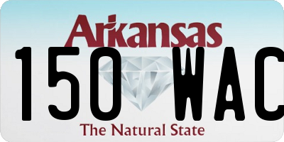 AR license plate 150WAC