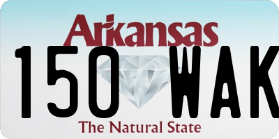 AR license plate 150WAK