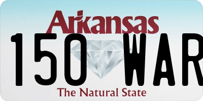 AR license plate 150WAR