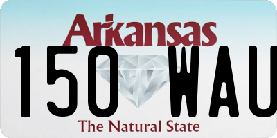 AR license plate 150WAU