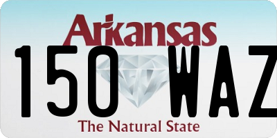 AR license plate 150WAZ