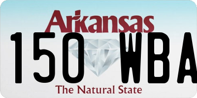 AR license plate 150WBA