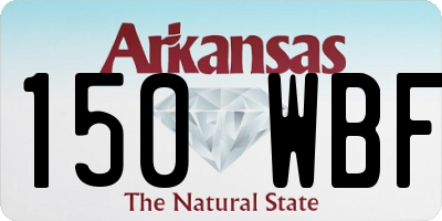 AR license plate 150WBF