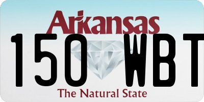AR license plate 150WBT