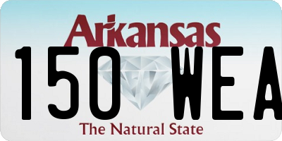 AR license plate 150WEA