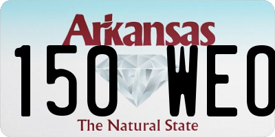 AR license plate 150WEO