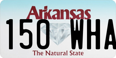 AR license plate 150WHA