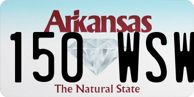 AR license plate 150WSW