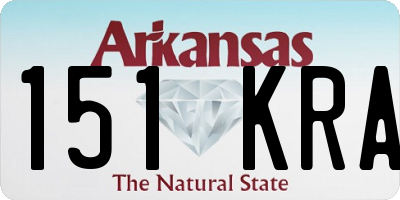 AR license plate 151KRA
