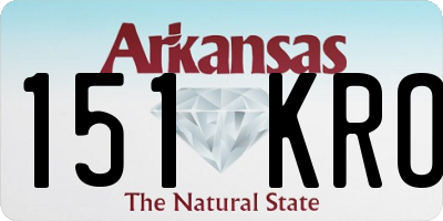 AR license plate 151KRO