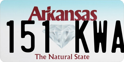 AR license plate 151KWA