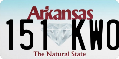 AR license plate 151KWO