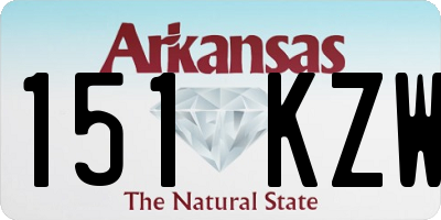 AR license plate 151KZW