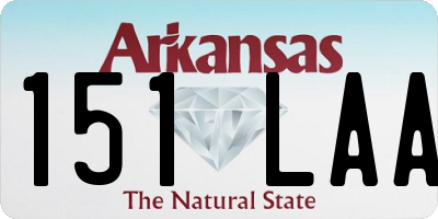 AR license plate 151LAA