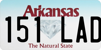 AR license plate 151LAD