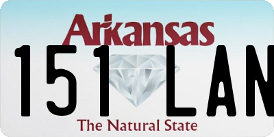 AR license plate 151LAN