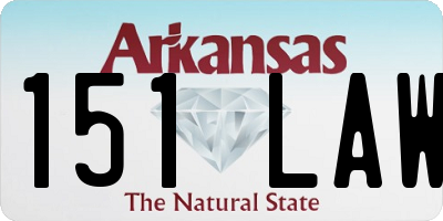 AR license plate 151LAW