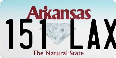 AR license plate 151LAX