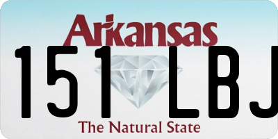 AR license plate 151LBJ