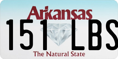 AR license plate 151LBS