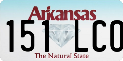 AR license plate 151LCO