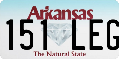 AR license plate 151LEG