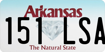 AR license plate 151LSA