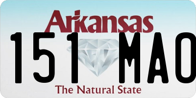 AR license plate 151MAO