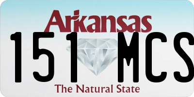 AR license plate 151MCS