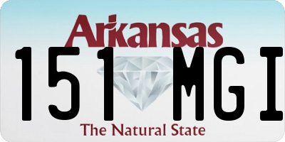 AR license plate 151MGI