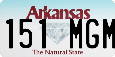 AR license plate 151MGM