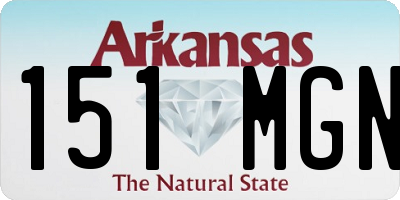 AR license plate 151MGN