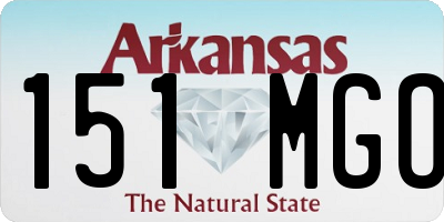 AR license plate 151MGO