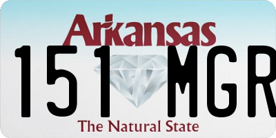 AR license plate 151MGR