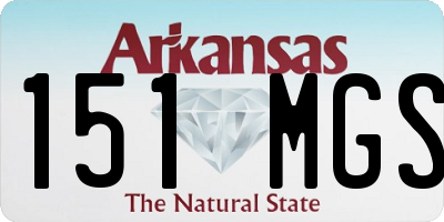 AR license plate 151MGS