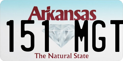 AR license plate 151MGT