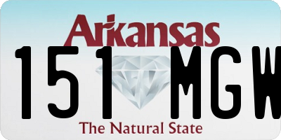 AR license plate 151MGW