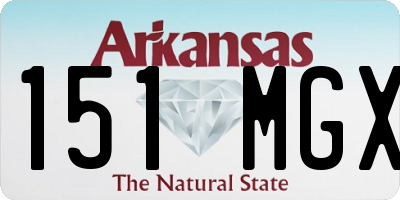 AR license plate 151MGX